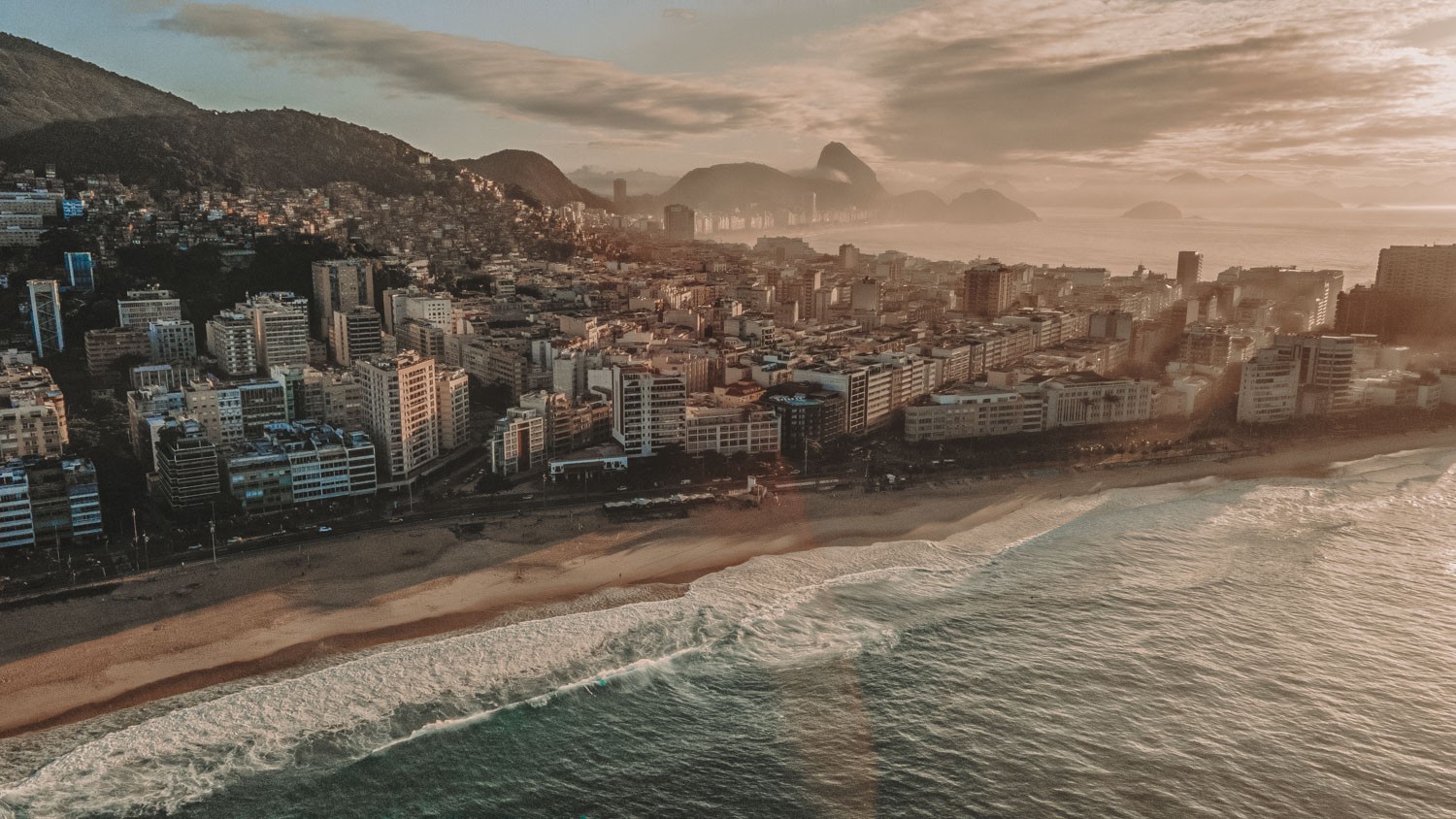 Aerial view of Hotel Fasano Rio and Ipanema Beach